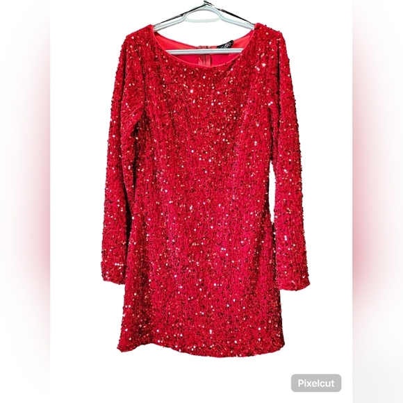 Gigio Dresses & Skirts - 🖤GiGio USA Rockin' Red sequin dress size Medium